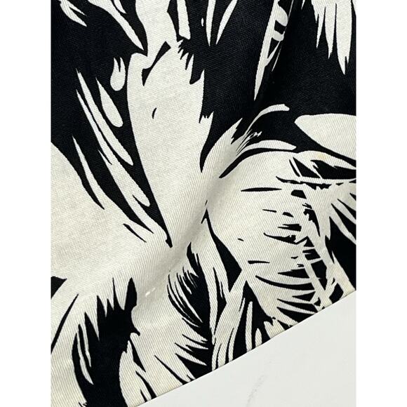 Diane Von Furstenberg Silk Knit Sheath Dress 6 Black White Palms - Runs SMALL - Picture 8 of 14